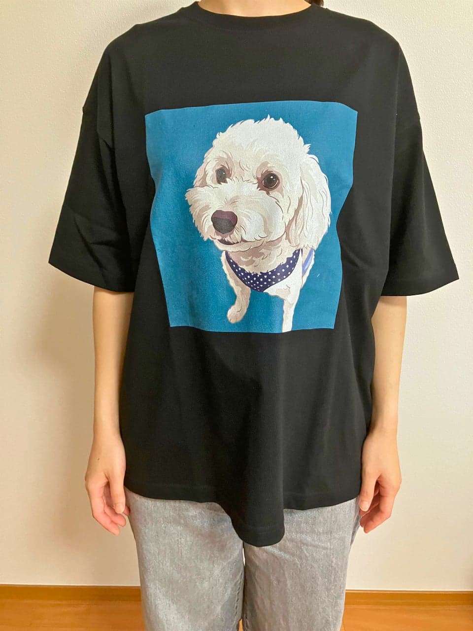 ビッグシルエットTシャツ Mサイズ Black を身長163cmの方が着用したところ